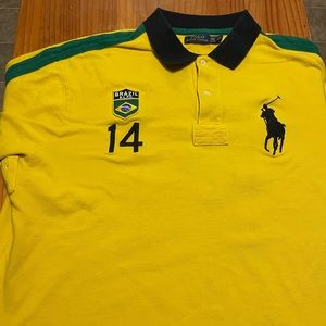 Ralph Lauren Polo yellow xxlt 2xlt Brazil Big Pony